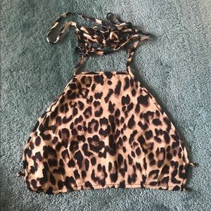 Nasty gal cheetah crop top